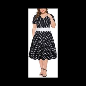 Elegant Lace Plus Size Flared A-line Dress